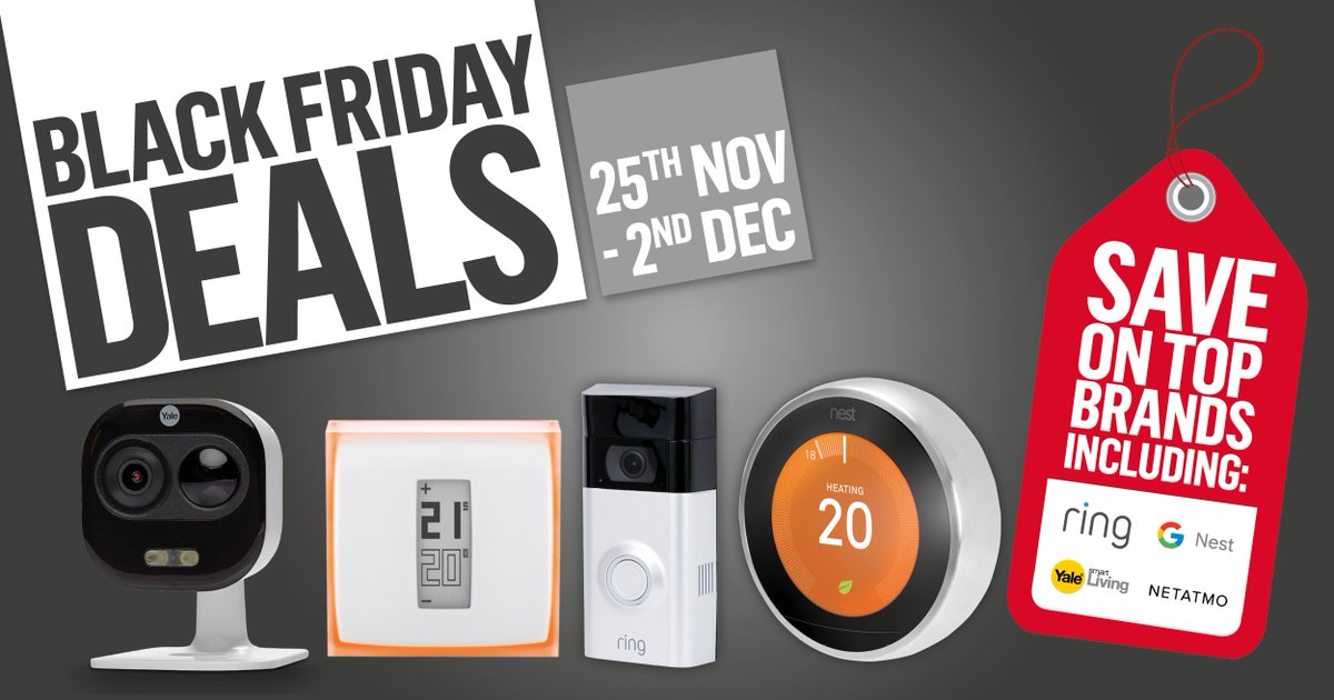 cefonline's tweet photo. Save even sooner with our #BlackFriday deals! We have some great savings on #smart products from top brands including; @googlenest @ring_uk @YaleSecurity &amp; @netatmo. Be quick - once they’re gone they’re gone! Shop now: https://t.co/gjczZANfS7 https://t.co/ztq7x5qdBY