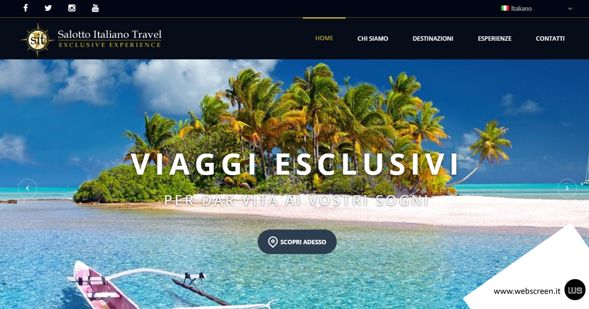 Il nuovo sito web per Salotto Italiano Travel  ow.ly/fyDe50x8DBm
Webscreen Web Digital Agency