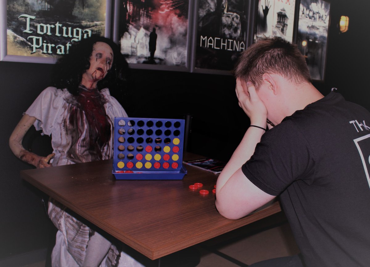 We have lots of boardgames to play in our social area. Deborah from the Asylum especially likes Connect Four!