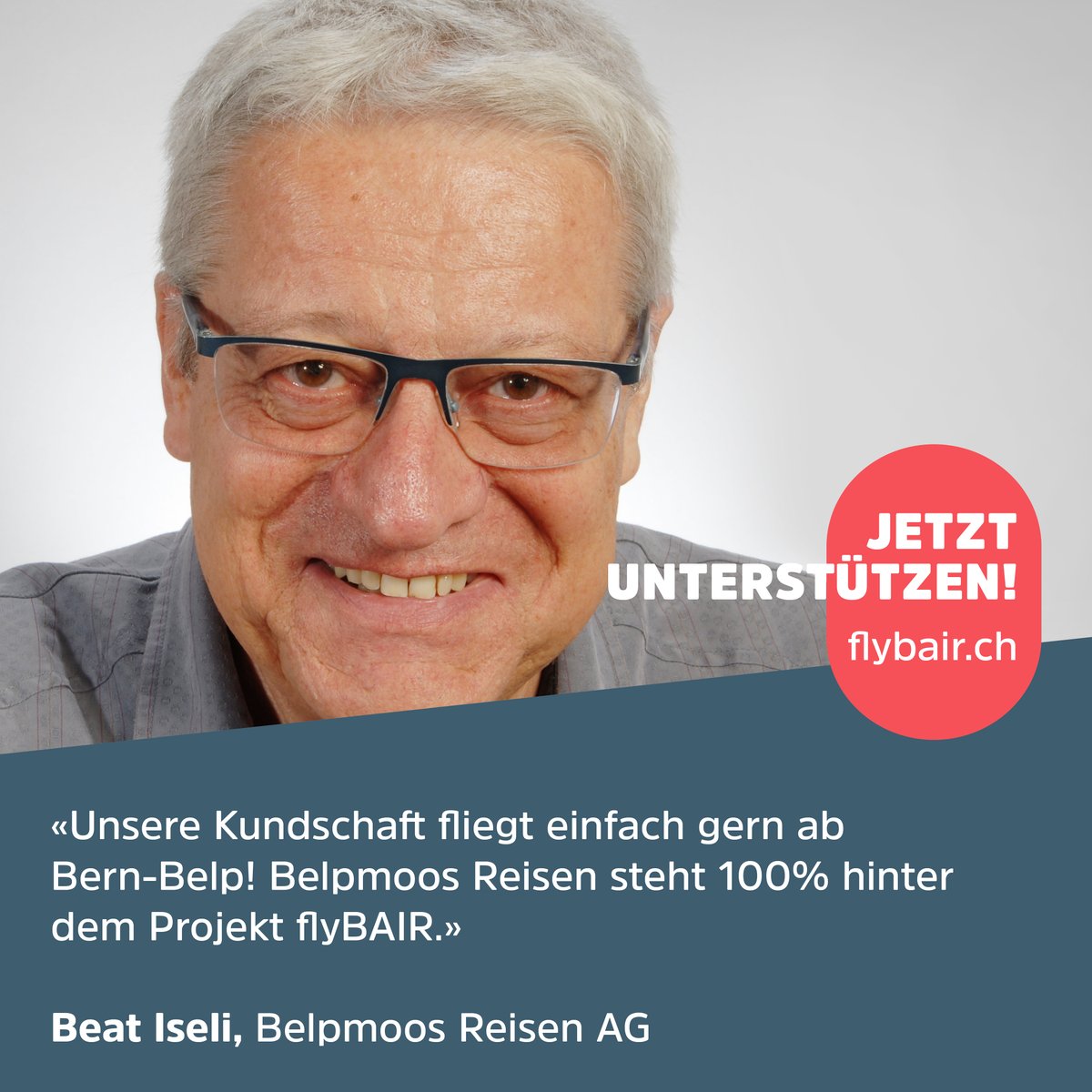 Nur noch 5 Tage und 21 Stunden, dann ist unsere Crowdfundingphase zu Ende. Jetzt noch mitmachen und unseren Traum vom Fliegen ab Bern Realität werden lassen. flybair.ch #vonbernfürbern #flyBAIR #bernairport #crowdfunding