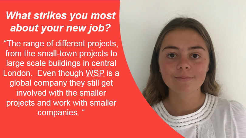 WSPUK_Careers's tweet photo. One of @WSP_UK's guiding principles is that we are locally dedicated with international scale. Our apprentice, Lucy Millbery, has experienced this first hand in her first few weeks. #WeAreWSP #LifeatWSP #Apprentice https://t.co/YmIgew4N9z