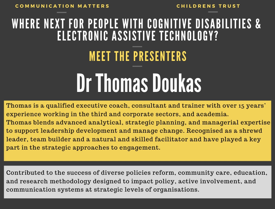 Comm_Matters's tweet image. Presenting at &apos;Where Next for People with Cognitive Disabilities &amp;amp; Electronic Assistive Technology?&apos; Study Day!

#CMStudyDay2019 #learningdisability #cognitivedisability #AAC #electronicassistivetechnology