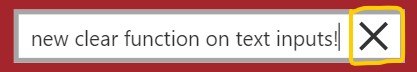 ClarissaGillin2's tweet photo. When did this appear in #PowerApps? 😅 Am I behind the curve or have we had another #NinjaUpdate? Either way, I am super happy to welcome the #Clear property to the Text Input control 🤗 Just set to true for a handy dandy one-click-to-clear X 😍
#PowerAddicts
#LessCodeMorePower https://t.co/1nDyvi5Kyx