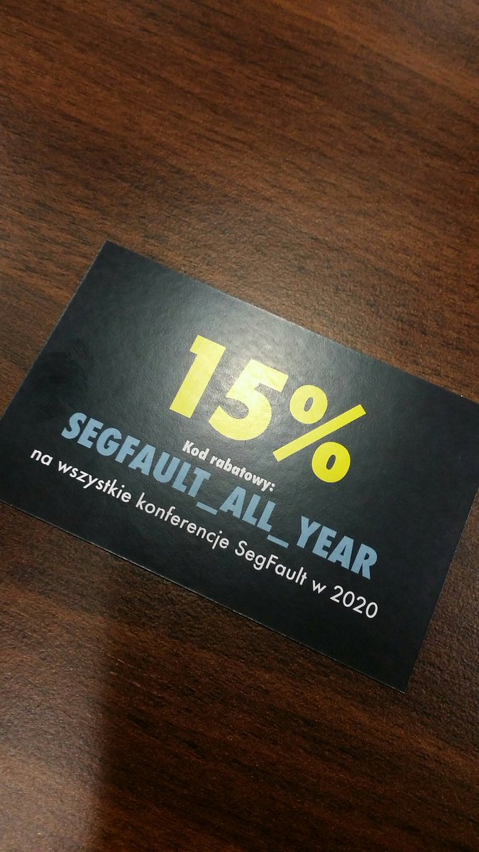 k_owsiany's tweet photo. Wygląda na to, że przyszły rok też będzie obłożony przez @SegFaultConf 😆
#SegFault2020
#MrDev
#conference
#poland
#it https://t.co/1yjSzDKqwC