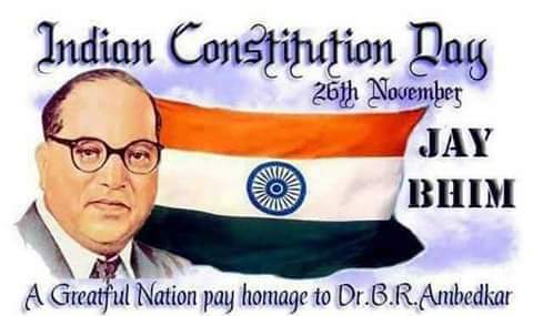 सभी भारतवासियों को संविधान दिवस क़ी हार्दिक शुभकामनायें 

जय भीम जय भारत 

शिक्षित बनो_संघर्ष करो_संगठित रहो