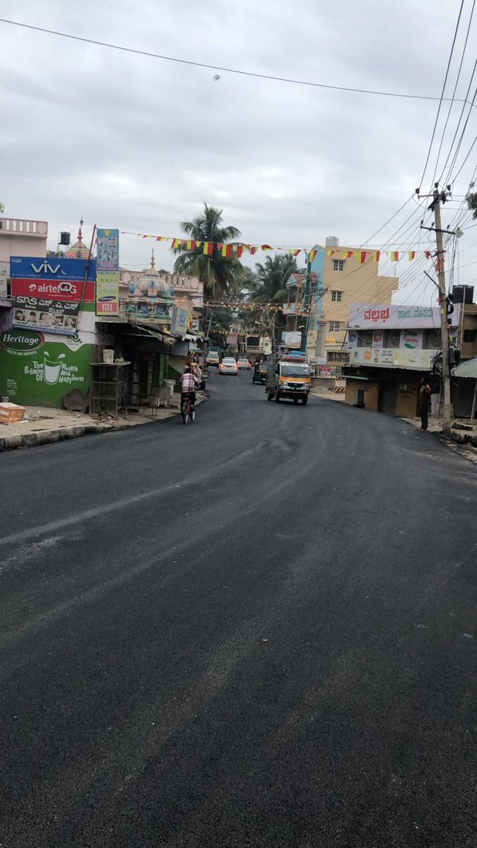wiryIndian's tweet photo. Kudos to the volunteers involved &amp; Thanks to MLA @ArvindLBJP for meeting his promise of new tarred Haralur Road on time.@bwssbchairman  @chairmanbwssb plz don't dig the new road. We have got our road back after 2 yrs. plz respect tat &amp; value Tax payers money. https://t.co/PNHcd3FHZP