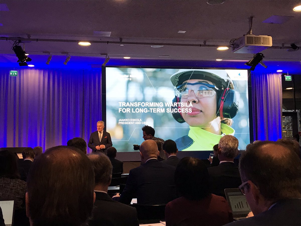 sariluhanka's tweet image. #Wärtsilä Capital Markets Day about to start with Jaakko Eskola’s presentation on Wärtsilä’s future
#WCMD