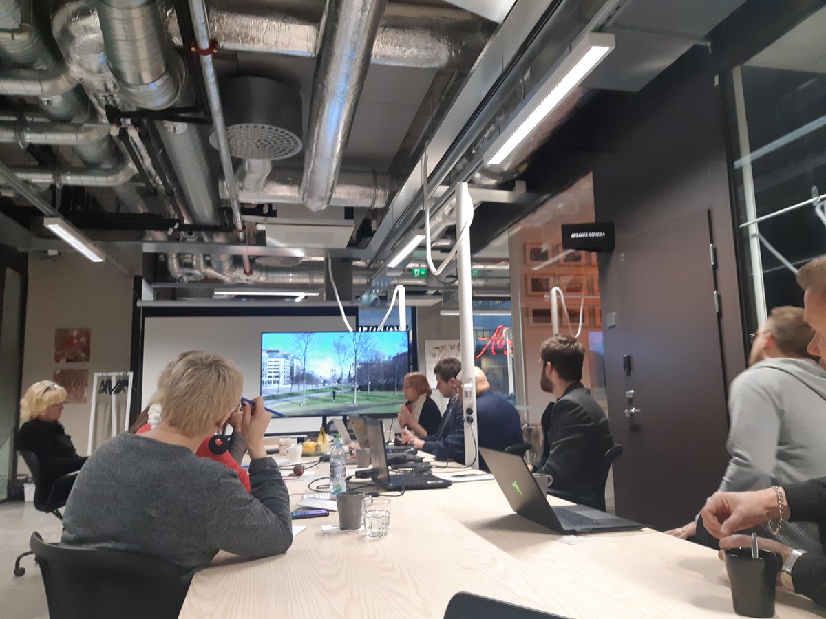 CentralBaltic's tweet photo. Inspiring atmosphere here in Teollisuuskatu pop-up where @AugmentedUrbans is, among other things, presenting their cutting-edge VR model that will offer a new immersive way to experience plans! #cbresults #CBinyourlife #spatialplanning #urbanplanning https://t.co/K1yX9oRu37