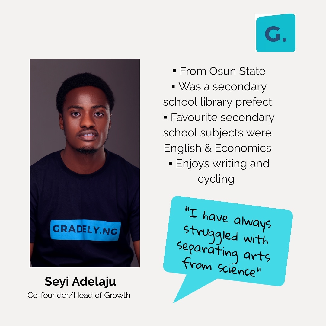 gradelyco_'s tweet photo. He has broken all personality stereotypes. He is simply a 'Seyivert' 😁
Meet our Head of Growth!
#edtech #LearnWithGradely #PersonalizedLearning https://t.co/UgGcDl5lVe