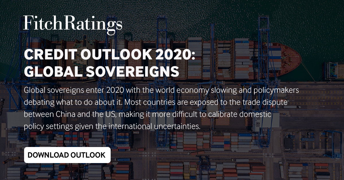 FitchRatings's tweet photo. The 2020 Global Sovereigns Outlook is available to download now. We expect widespread monetary easing in 2H19 to be followed by varying degrees of fiscal easing in 2020. #CreditOutlook #FitchOutlooks2020 https://t.co/d0lmnEUaWX https://t.co/SMB5IJWCyl