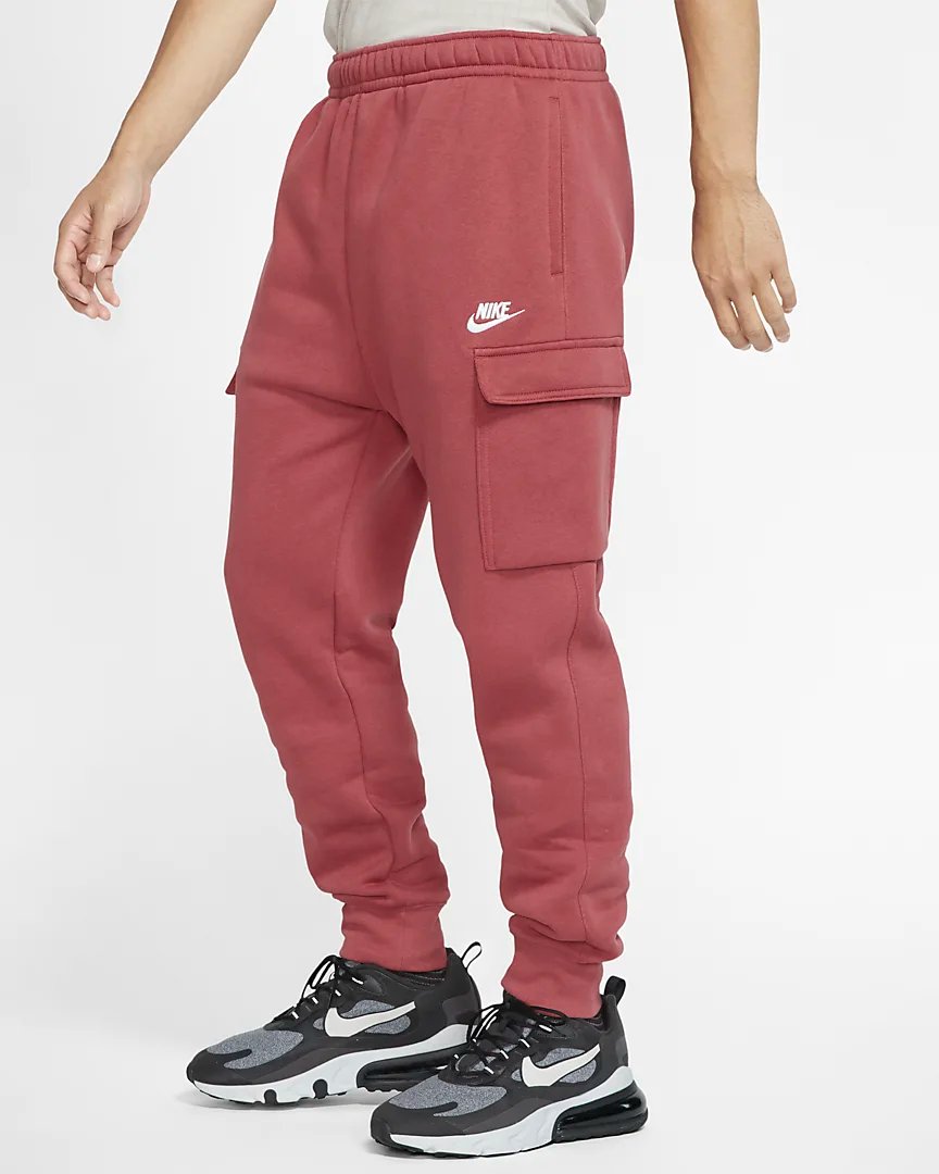 red nike cargo sweatpants