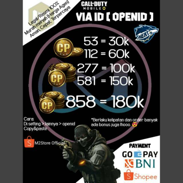 MuhammadMusa_'s tweet photo. Saya menjual CP CODM MURAH... seharga Rp10.000. Dapatkan produk ini hanya di Shopee! https://t.co/PmscmV2O59 #ShopeeID https://t.co/cscpDVZ8j2