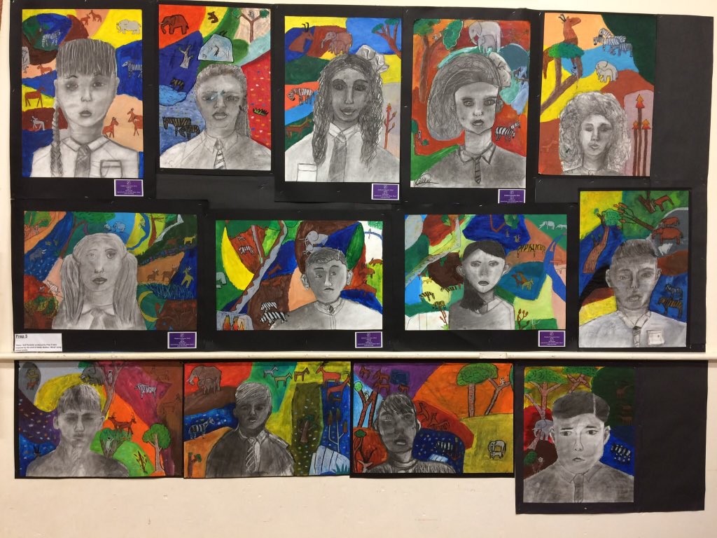 EPSArts's tweet image. A few self portraits on display! @EdenhurstSchool @EPSPrep5 @EPSPrep6 #EPSInspire