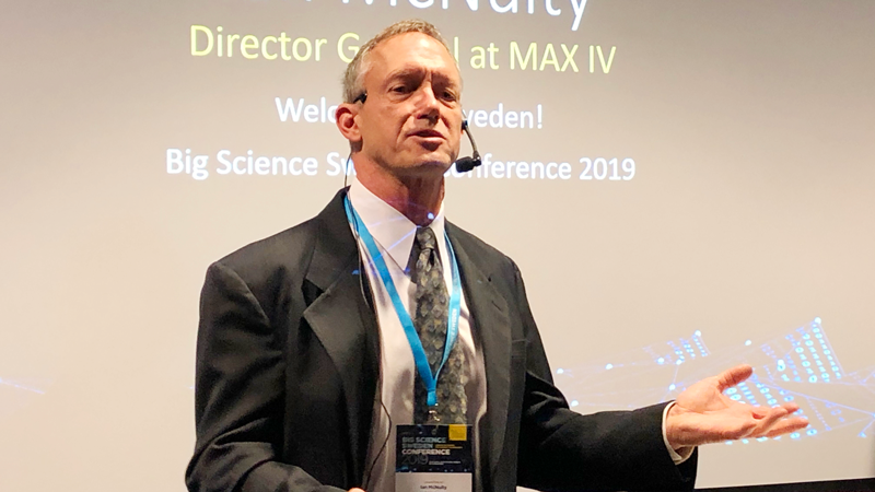BigScienceSWE's tweet photo. Welcome to Sweden as an international driver within Big Science, Ian McNulty, General Director at MAX IV
@vinnovase
@tillvaxtverket
 #vetenskapsrådet https://t.co/YwaTPOVcsf