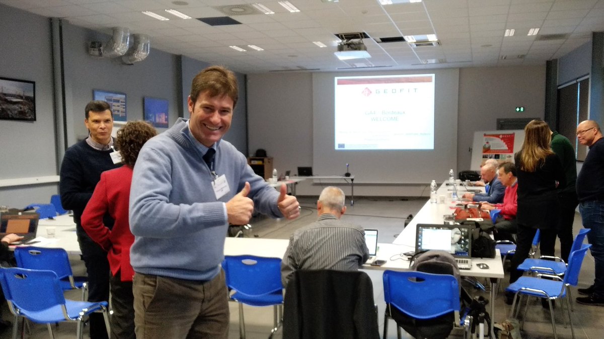 Who's ready to start a great <a href="/EuGeofit/">Geofit Project EU</a> GA? Project Coordinator <a href="/TomMesservey/">Thomas Messervey</a>! The next 2 days it will be all about #Geothermal at the @NobatekInef4  Bordeaux Pilot.