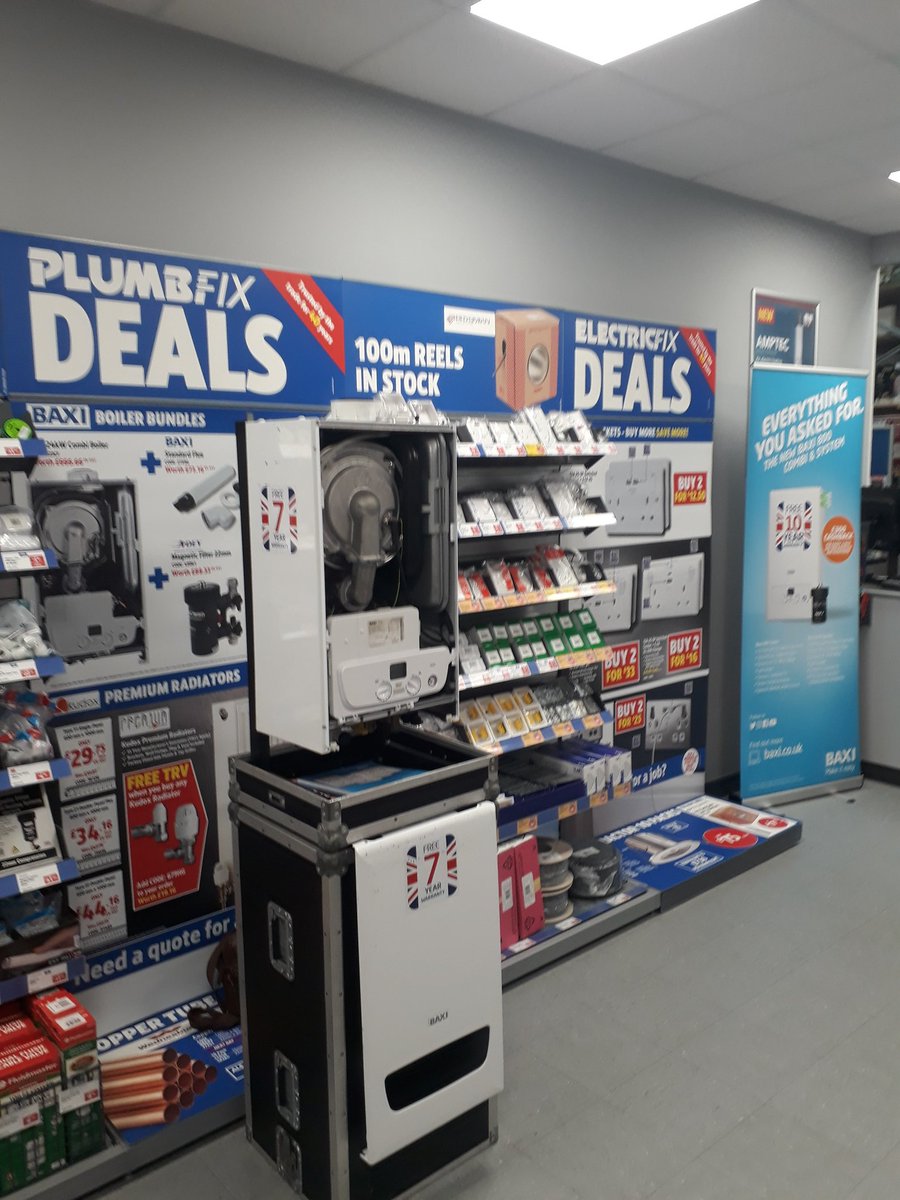 Tuesdays have never been so good when you see what <a href="/baxiboilers/">Baxi UK & Ireland</a> and <a href="/Screwfix/">Screwfix</a> #Morecambe branch have in store for you. Call in to see what everyone in the trade is talking about and get your hands on the lightweight cupboard fit #Baxi600 boiler and find out how you can earn £300