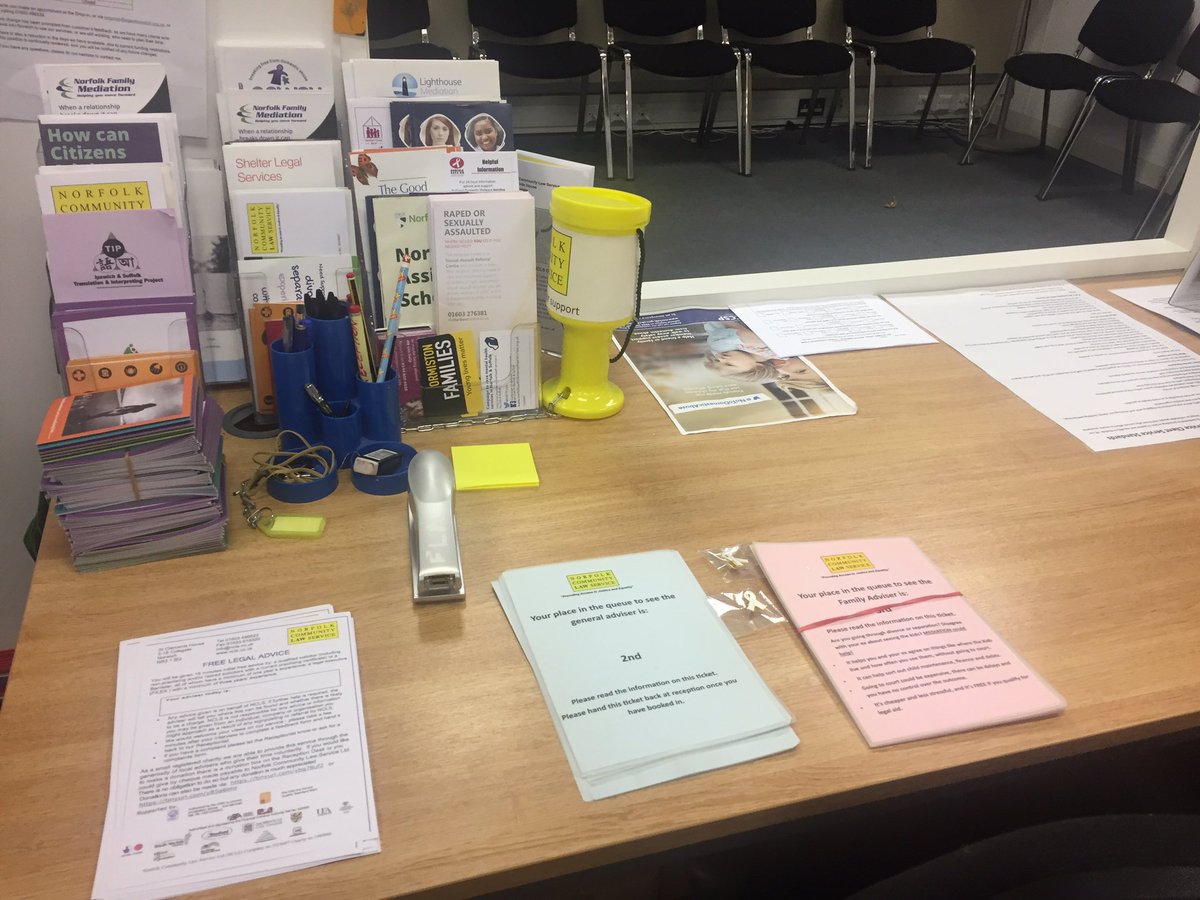 NCLawService's tweet photo. People queuing up already to access our Free Legal Advice #Family & General service this morning. So grateful to #StoryandRobison @steeleslaw & @CozensHardyLLP & our @UEALawClinic @uealaw & admin volunteers #wedoprobono #accesstojustice #Norfolk #Norwich https://t.co/KbLsMorpnG