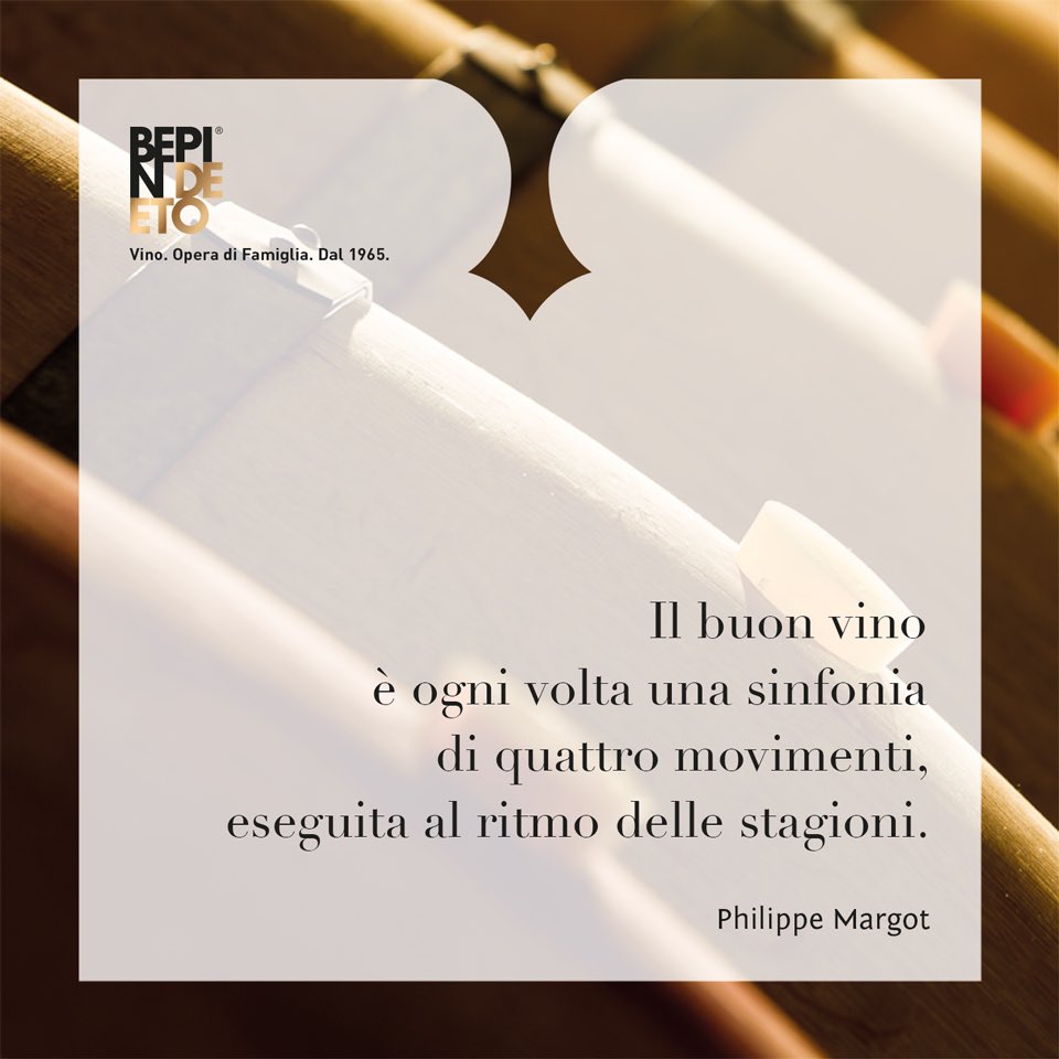 “Il buon vino è ogni volta una sinfonia di quattro movimenti, eseguita al ritmo delle stagioni”. (Philippe Margot) 🍷🍇🍃
#BepinDeEto