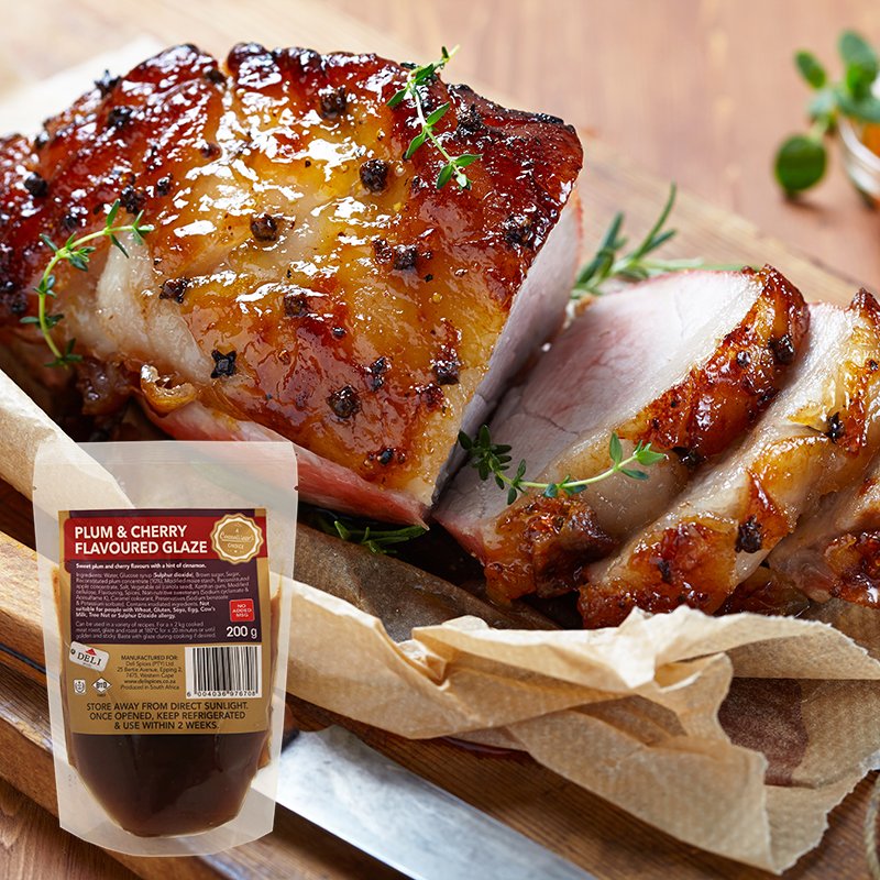 delispices's tweet image. Get into the festive spirit with our Plum &amp;amp; Cherry Glaze (07670040) and Savanna Braai Spice (08700010). Perfect for making a Pork Gammon Roast. See the full recipe on page 110 of our free HMR recipe file: bit.ly/2vd5MnO. #DeliSpices