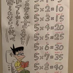 ズッコケ三人組にハマっている息子に!九九の表を作った!