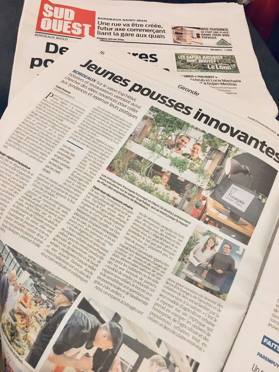 Un bel accueil de notre solution par les restaurateurs.... et la presse Dernier jour pour venir nous rencontrer <a href="/ExphotelBdx/">EXPHÔTEL Food & Hospitality</a>