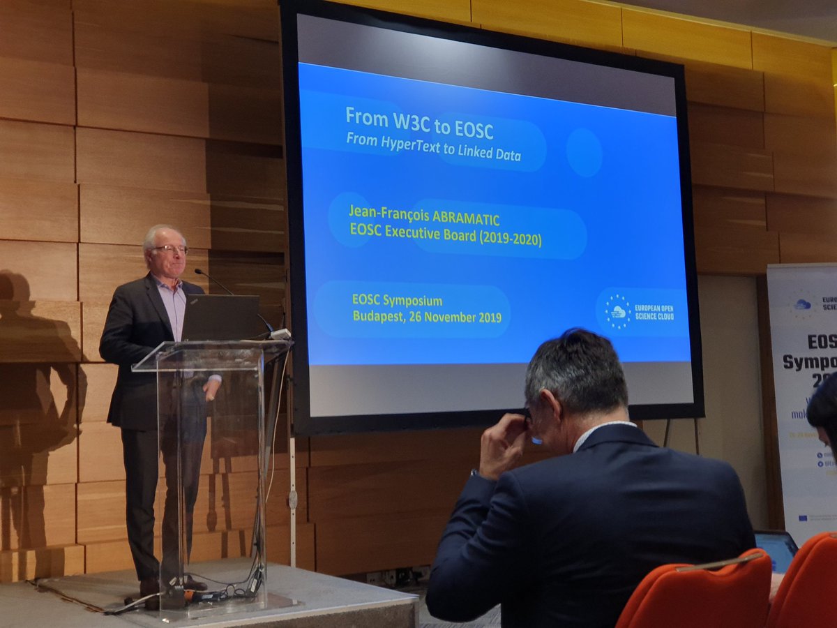 Ron Dekker On Twitter Jean Francois Abramatic Connecting Experiences From W3c To Eosc At The Eoscsymposium In Budapest