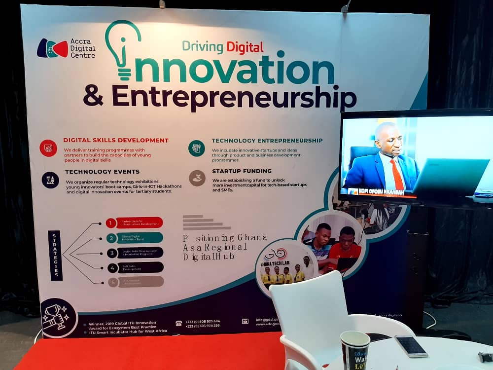 accradigicentre's tweet image. All is set for this year&apos;s #techinghanaconference. Join us @accradigicentre as we talk, walk and promote Tech in Ghana.