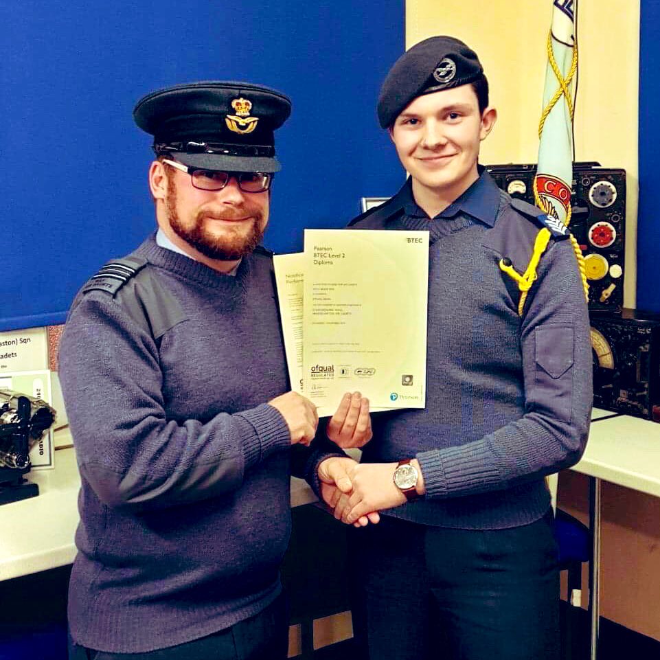 Sqn Ldr J Williams (@rafacdigital) on Twitter photo After an impressive interview, it was great to promote Sgt Dean of <a href="/240DarlastonSqn/">240 (Darlaston) Sqn</a> to FS last night, as well as awarding him a BTEC in Aviation Studies. A packed night which saw two new CIs for the sector, a new padre and a new Registered CivCom member, phew!!! #NoOrdinaryHobby After an impressive interview, it was great to promote Sgt Dean of <a href="/240DarlastonSqn/">240 (Darlaston) Sqn</a> to FS last night, as well as awarding him a BTEC in Aviation Studies. A packed night which saw two new CIs for the sector, a new padre and a new Registered CivCom member, phew!!! #NoOrdinaryHobby