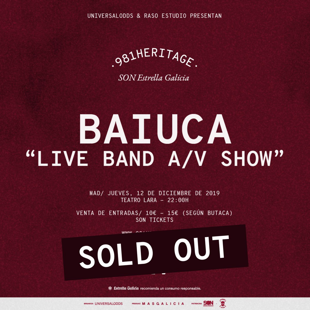 Gallina de piel. Muchas gracias a todos los que habéis agotado las entradas para ver a <a href="/baiucamusic/">Baiuca</a> el próximo jueves 12 de diciembre en el <a href="/teatrolara/">Teatro Lara</a> con formato banda, dentro del ciclo #981Heritage de <a href="/SON_EG/">SON Estrella Galicia</a> <a href="/masgalicia/">MASGALICIA</a>.

Se dará el do de pecho: palabra. Se os quiere bien.