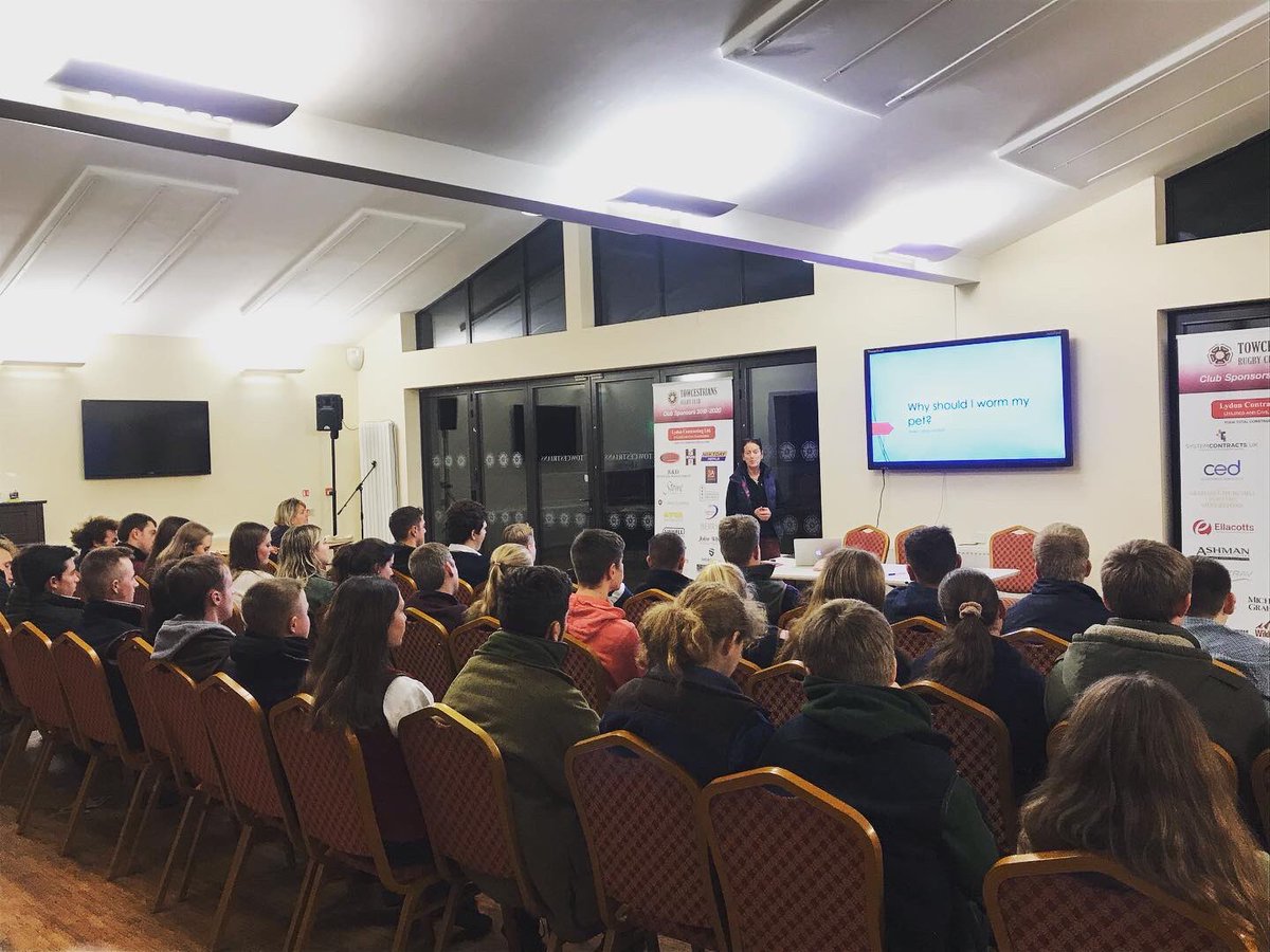 A big thank you to Towcester Young Farmers for welcoming us at their meeting yesterday. Our vets, Cat and Helen, did a presentation on preventative healthcare for pets, covering fleas, ticks, worms &amp; vaccines. These parasites can affect your pet, your livestock &amp; your family!