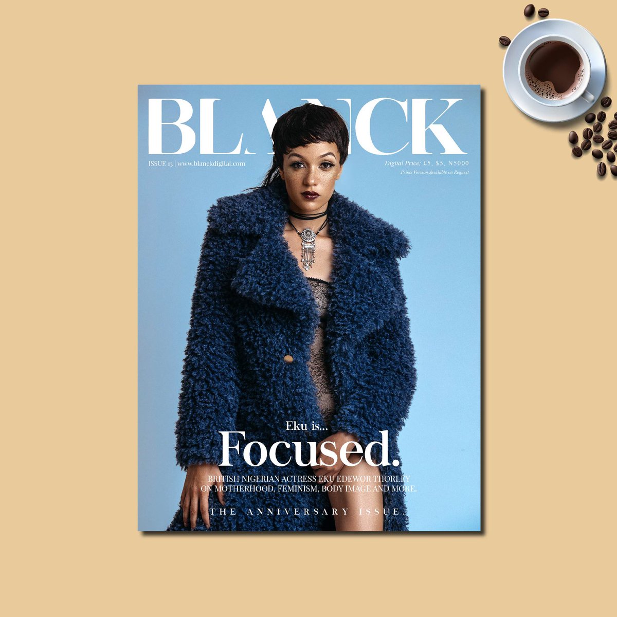 thisisyoma's tweet photo. Couple of weeks back, @blanckdigital unveiled her anniversary edition with the versatile, super-talented British Nigerian Actress &amp; TV Presenter, Eku Edewor Thorley, gracing the Cover.

It’s a privilege to have been a part of this amazing project as the graphic designer. https://t.co/Tg6WbQyj5v