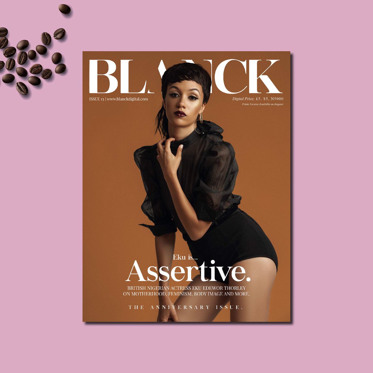thisisyoma's tweet photo. Couple of weeks back, @blanckdigital unveiled her anniversary edition with the versatile, super-talented British Nigerian Actress &amp; TV Presenter, Eku Edewor Thorley, gracing the Cover.

It’s a privilege to have been a part of this amazing project as the graphic designer. https://t.co/Tg6WbQyj5v