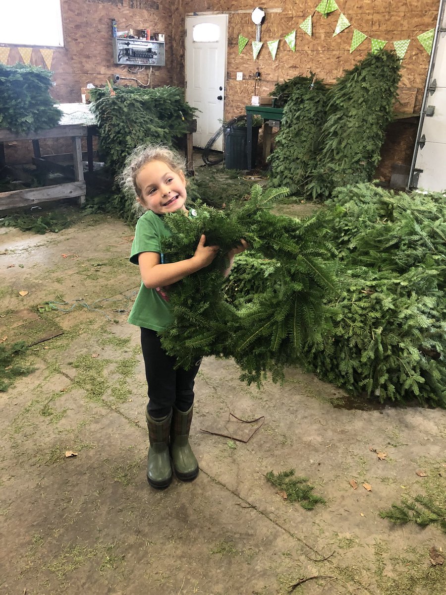 These girls made their first wreaths. At 6 and 3 I think they did a pretty good job! #agriculture