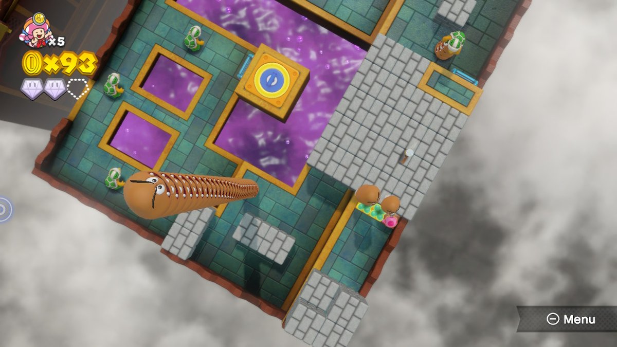 emrys_q's tweet photo. #CaptainToad #NintendoSwitch The Goomba Centipede https://t.co/JxRURY2ZXb