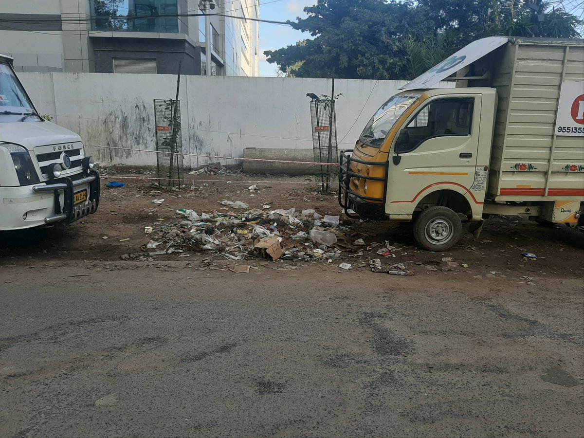 iamalways05's tweet image. 1/3
Garbage thrown on the backside of Olympia tech park has caused havoc to the commuters as it blocks their way and fills the place with unpleasant smell.The roads are extremely bad ,just wondering when was the last time the government has laid a road in this place?.