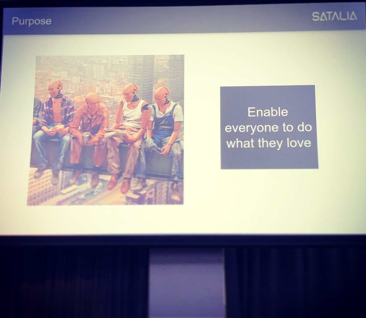 Great talk from Danial Holme from Satalia on AI and the future of tech. His idea on how to future proof a company? Let people do what they love, from where they love and remunerate accordingly #technology #ai #work
