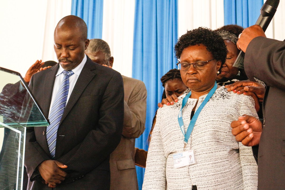 DCF_Athi's tweet photo. Commissioning of @daystaruni's DVCs, (Prof. Faith Nguru &amp; Dr. Muturi Wachira) held at the Amphitheater.
We thank the Daystar community for the special prayers for our DVCs may God bless you!

@DaystarUni
@ShineFM103 https://t.co/YgFVd3VuWD