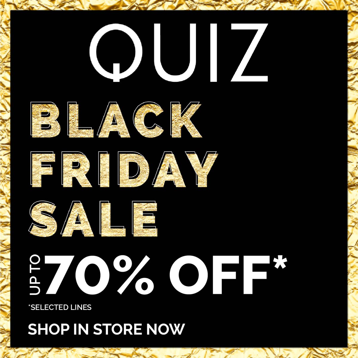 IlacCentre's tweet photo. QUIZ Clothing starts now up to the 2nd of December, with up to 70% off in stores. https://t.co/5jNvMrPaIa