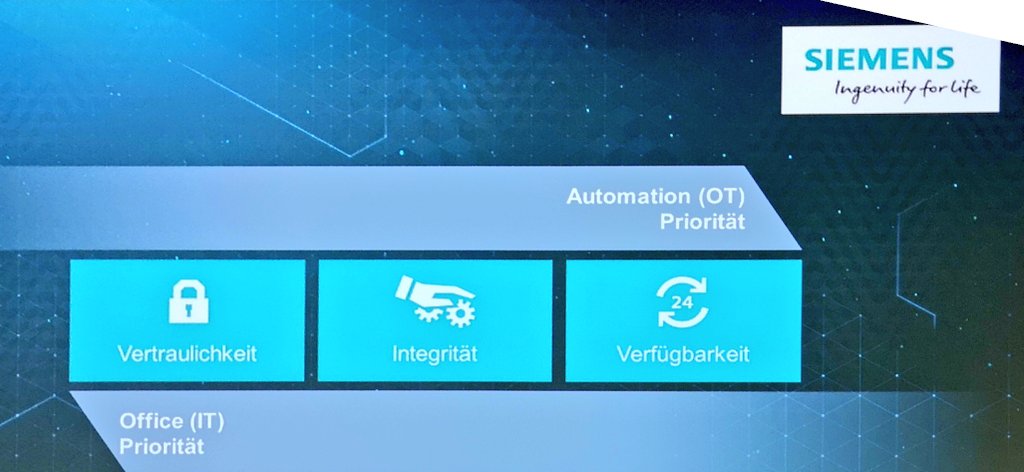 GerhardStelzer's tweet photo. Markus Weinländer von @Siemens eröffnet Automation 4.0 Summit #automation40 auf der @spsmesse mit seinem Einführungsvortrag zu #Security-Anforderungen #Digital #Connectivity für die #FabrikderZukunft. @siemensindustry setzt auf einen #DefenceInDepth-Ansatz https://t.co/bb6WvuYWCt
