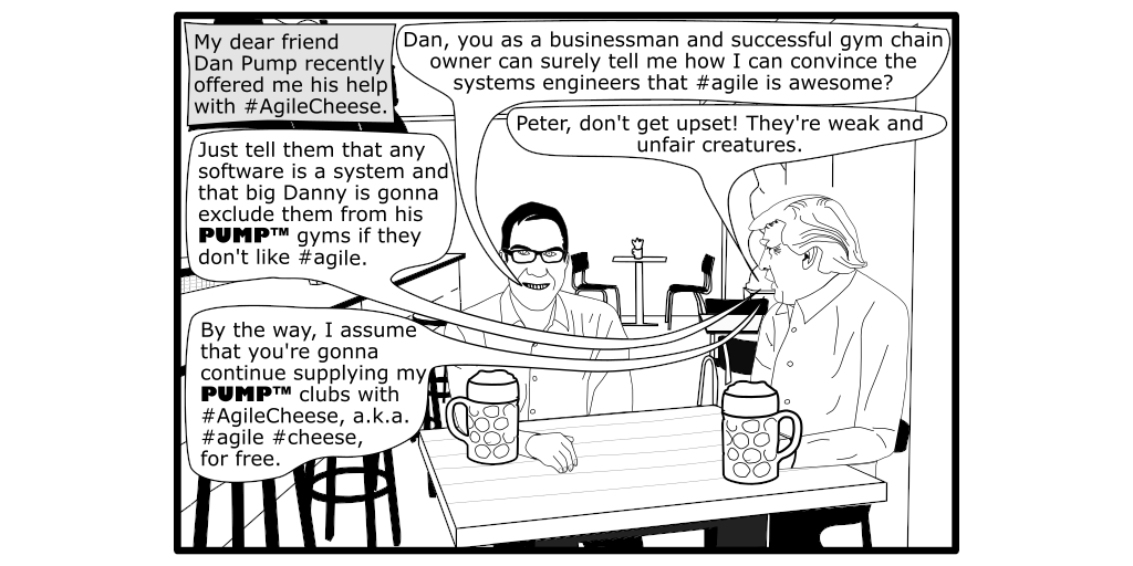 DrRanzinger's tweet photo. My friend #DanPump is going to help me with my #AgileCheese, a.k.a. #agile #cheese. https://t.co/CMSUMmdScG