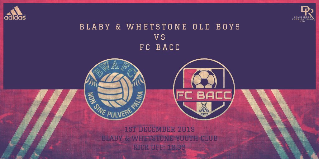 In what can only be described as a bloody massive game of footy - we play Blaby &amp; Whetstone Old Boys this Sunday.

Obviously it’s a sell-out but you can catch it all live on Eurosport 13.