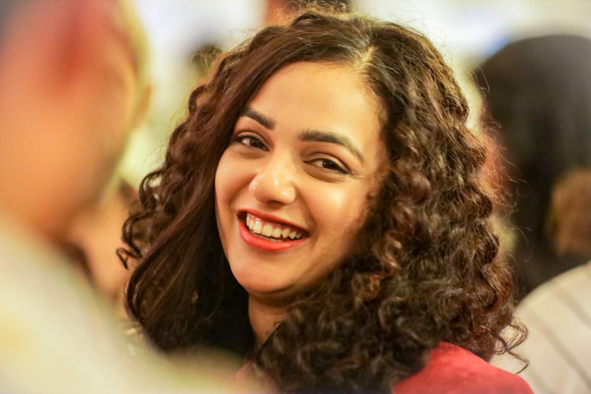 IFFIGoa's tweet photo. Spotted on the #IFFI2019 Red Carpet - Actress @MenenNithya interacting with  her fans before the screening of her film "Kolaambi" under Indian Panorama section. https://t.co/Ka9fwzeMiy