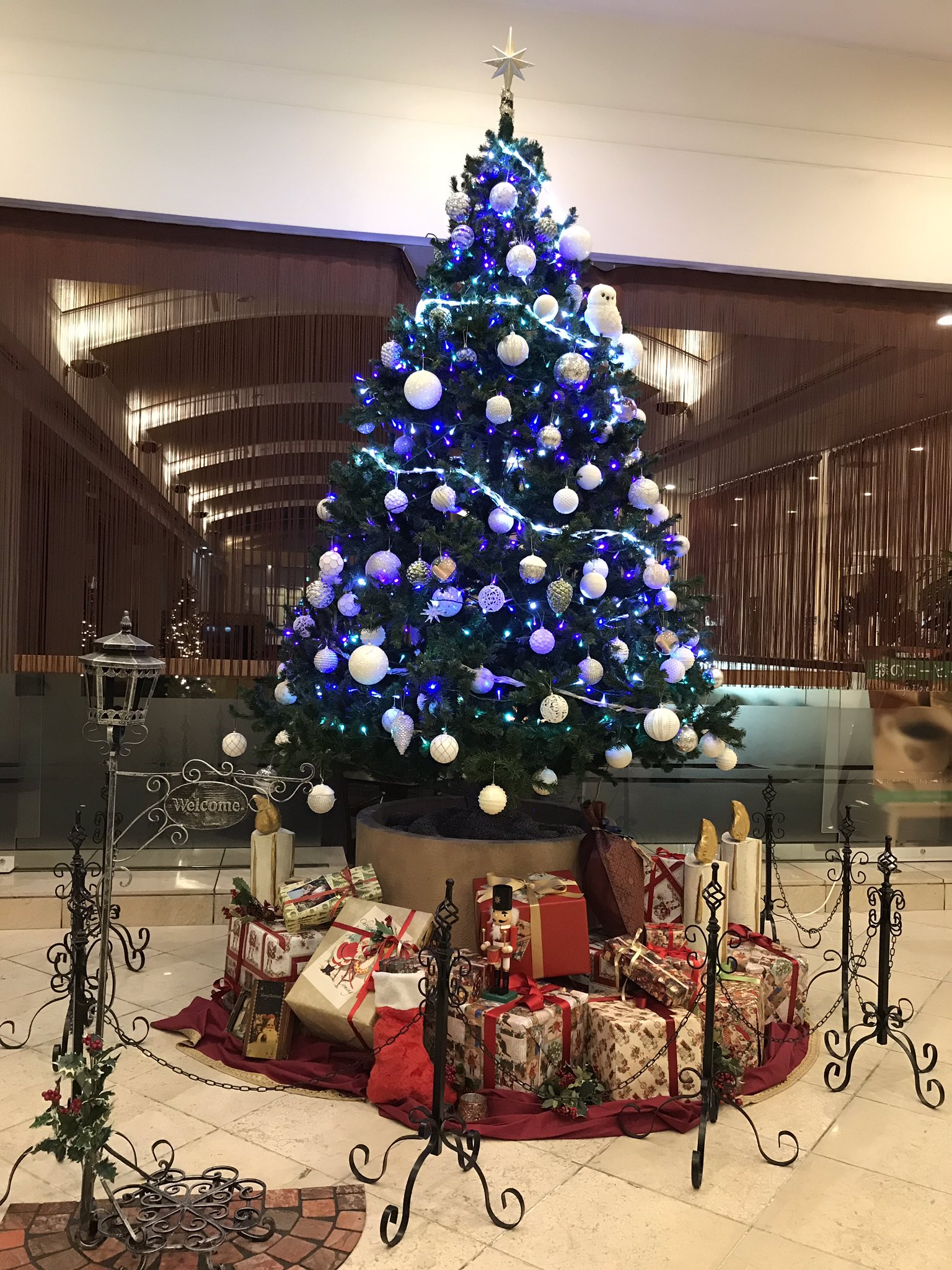 エリート情報 成田営業部 目線の高さにイルミネーション 成田東武ホテルエアポート さん ロビーの クリスマスツリー レストランへ向かう通路の クリスマス装飾 そして レストラン では 中庭の イルミネーション を 食事をしながらが楽しめますよ