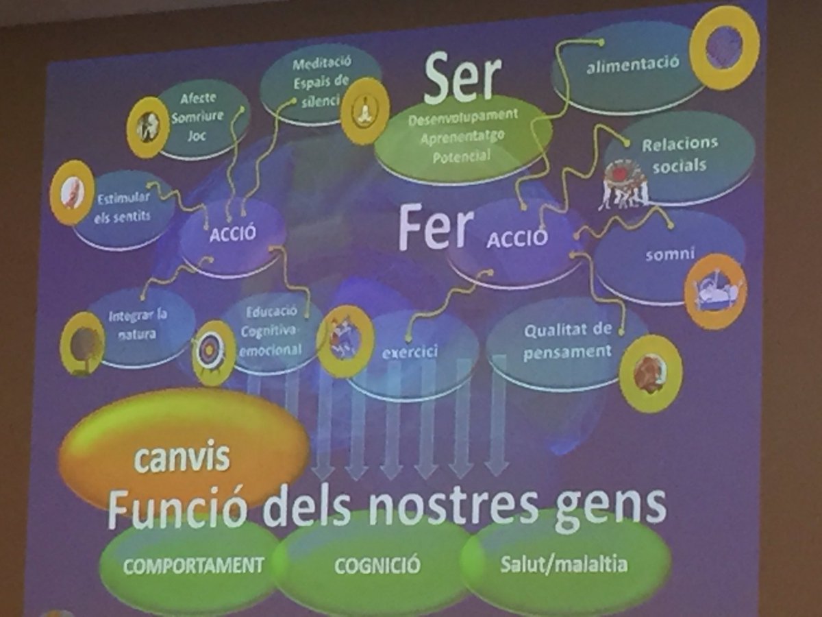Sgallardo18's tweet photo. #congresAIEC Doctora Casafont: per transformar en art la nostra ment cal una alimentació adient, relacions socials, dormir regularment, qualitat en pensaments, fer exercici, una educació emocional, integrar la natura, estimular els sentits, somriure molt... Acceptem el repte? https://t.co/GwlHWdx3GQ