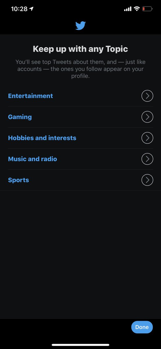 MattNavarra's tweet photo. New! Twitter lets you browse all available Topics to follow https://t.co/u3lwv0Ctre