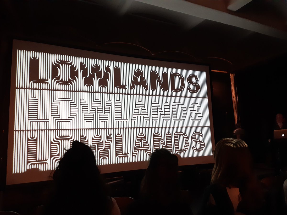 Abdul_A_Ali's tweet photo. Great evening talk from @HansjeVanHalem at #pentagramdesign of her typographic work and her ideation. https://t.co/bIXMITKm9x