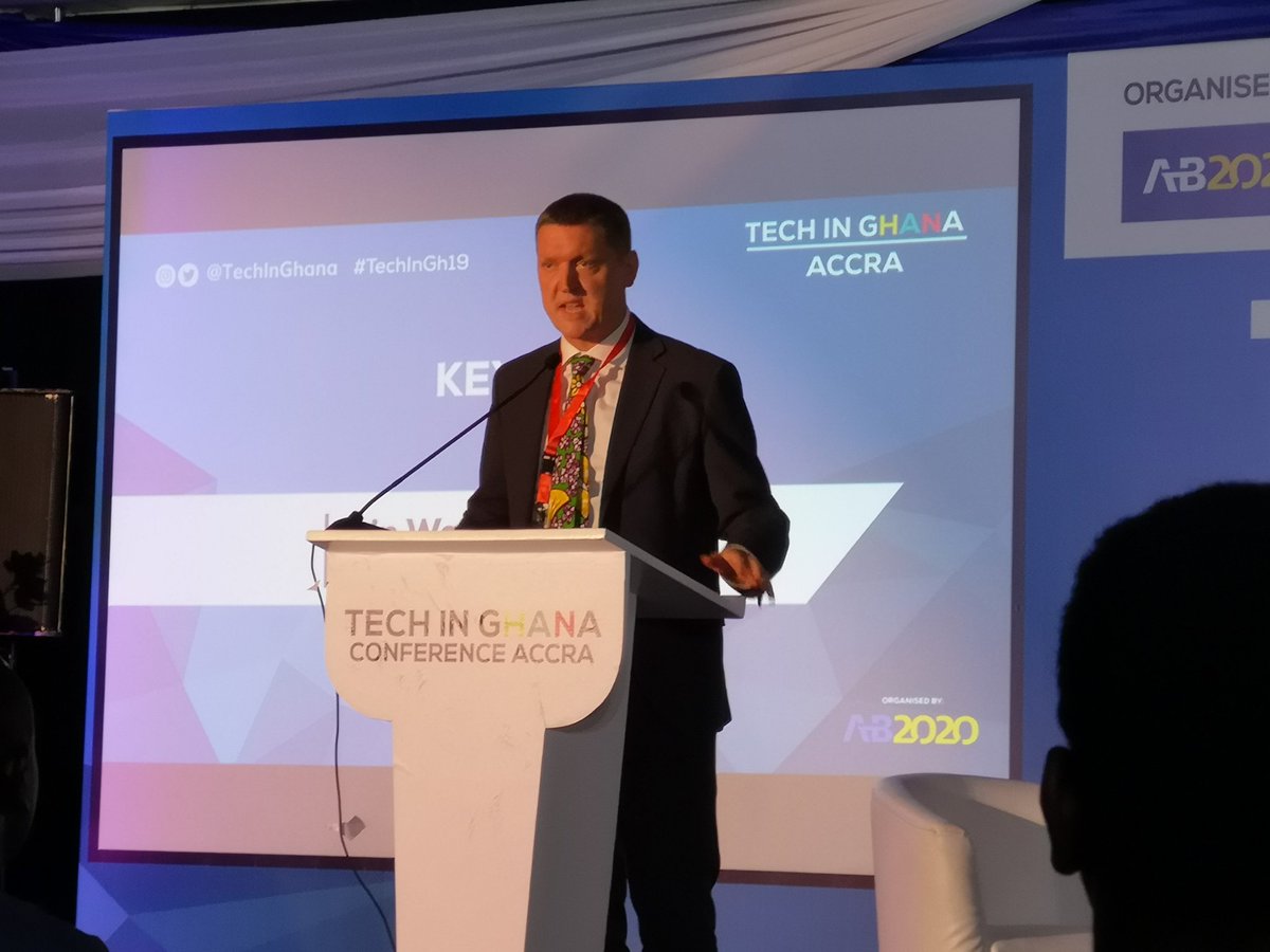 bajodayo's tweet image. The British High Com to Ghana @walkeriain and Dep. Min. For Communications @VincentOdotei took the stage and gave great speeches and presentations. It&apos;s amazing and inspiring to have views of a bright future in Africa. #TechInGh19