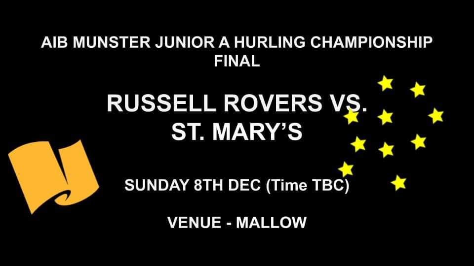 russellrovers's tweet photo. All roads lead to Mallow GAA on Sunday 8th December. Where our Junior Hurlers will contest the clubs first ever Munster Final. We urge All to come along and support our lads. Let's make Mallow a proper home venue!
Limited numbers of hats still available from Brodericks. https://t.co/hBCLrtLAtx