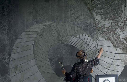 #Papier peint panoramique #graphique avec une #spirale envoûtante superbes tons #gris de CR Class sélectionné par Decofinder <a href="/CRCLASSfabrics/">CR Class</a> decofinder.com/z1400292/The-A…