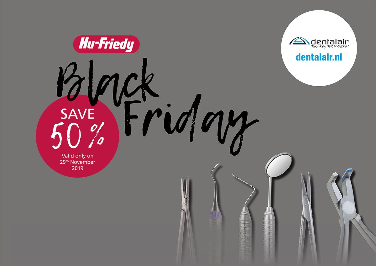 Hu-Friedy Black Friday deals - Tot wel 50% korting op Hu-Friedy actieproducten bij Dentalair! Klik op bit.ly/35BdPLo voor alle BLACK FRIDAY deals!